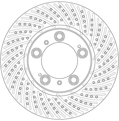 2x BRAKE DISC DF6213S FOR PORSCHE BOXSTER/Spyder CAYMAN 911/Convertible/Targa - Picture 3 of 18