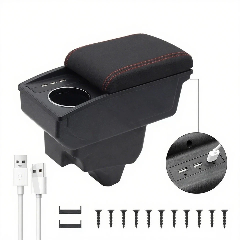 Armrest Box For Peugeot 208 2019-2021 Central Storage Box With 6 USB Ports - Изображение 3 из 4