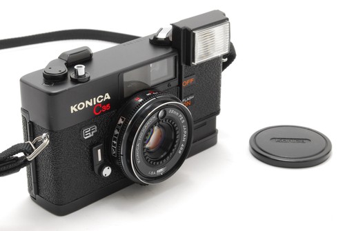 [Top MINT w/Case] Konica C35 EF Point & Shoot Film Camera From JAPAN - Picture 4 of 11