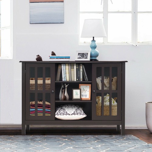 Consola central multimedia de entretenimiento con soporte de TV de madera para TV de hasta 50" marrón - Imagen 6 de 10