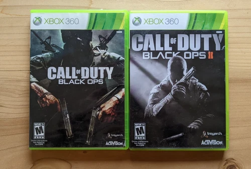 Call of Duty: Black Ops 1 and 2 I & II Lot (Microsoft Xbox 360) CIB Complete