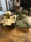 VINTAGE GI JOE SGT SLAUGHTER'S TRIPLE T TANK COMPLETE & WOLVERINE VEHICLES ARAH