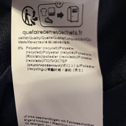 Hugo Boss Golf Polo Large Navy Blue Green Label Shirt Polyester Striped Sports - Picture 8 of 8