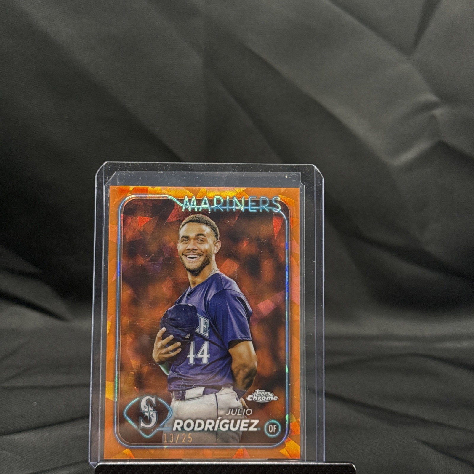 2024 Topps Chrome Sapphire Julio Rodriguez Orange Image Variation 13/25 🔥🔥🔥
