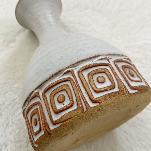 Los Artesanos Puerto Rico Pottery Vase Sgraffito Stoneware Clay MCM Vintage 5” - Picture 4 of 11