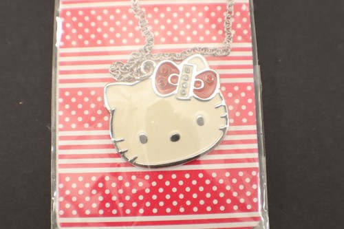 Hello Kitty NECKLACE H Initial Pendant Metal 21.5" Chain Original Packaging NOS - Picture 3 of 7