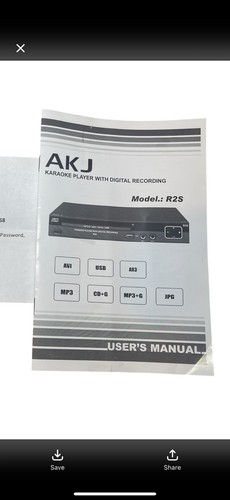 AKJ R2S Karaoke Player MP3+G CD+G USB Recording Main Unit Only - Picture 9 of 9