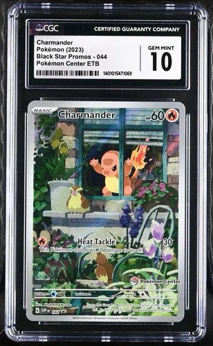 2023 CHARMANDER POKEMON CENTER ETB STAMP PROMO SVP #044 OBSIDIAN CGC 10 PSA