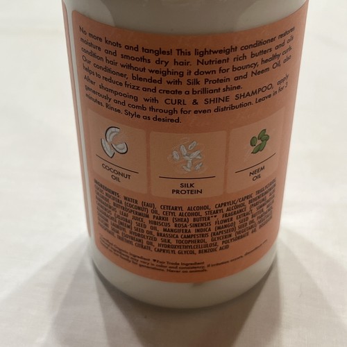 Acondicionador SheaMoisture Curl & Shine coco e hibisco, para cabello grueso y rizado - Imagen 2 de 5