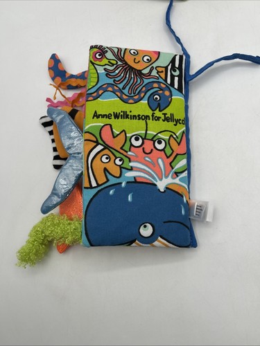 Jellycat Meer & Welpenschwänze weiche Baby Aktivitätsbücher gepolsterte Plüschklappe Knitter - Bild 12 von 21