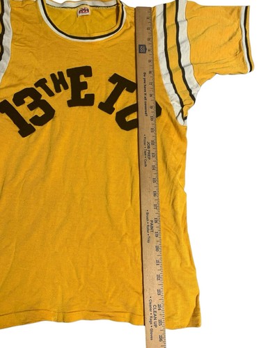 True Vintage 60s Mason Athletic Wear Baseball Ringer Jersey sz M “13TH ETC” - Picture 10 of 11