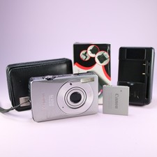 Canon Digital Camera IXUS 75 Powershot SD750 7.1MP Silver Tested Full Set