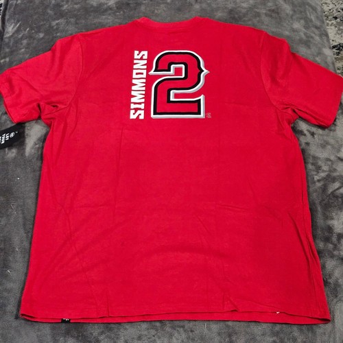 Camiseta roja para hombre Los Angeles Angels Simmons #2 MLB 47 XL - Imagen 2 de 6