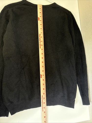 Charter Club Luxury 100% Cashmere Sweater Size L Large Black Pullover Crewneck - Picture 4 of 6