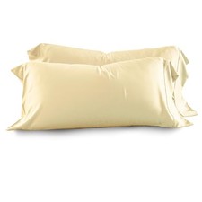 Olive  Crate Tencel Eucalyptus Pillowcases - 100 Tencel Queen Butter Cream