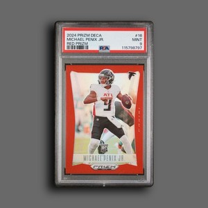 2024 Panini Prizm Deca Michael Penix Jr. #16 Red Prizm /199 PSA 9 (RC)