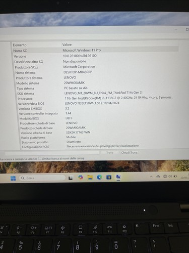 Lenovo ThinkPad T14s Gen 2 i5-1135G7 RAM 16GB SSD 512GB Win 11 Pro 14" GRADO A - Imagen 6 de 18