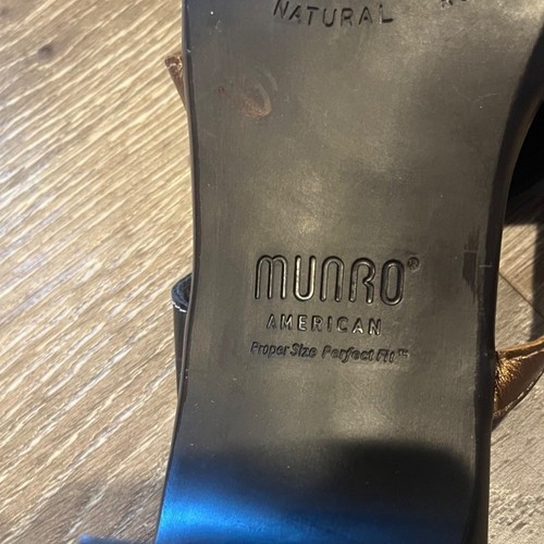 Munro American Gold Leder Absatz Riemchen Slipper Sandalen 9,5 - Bild 5 von 8