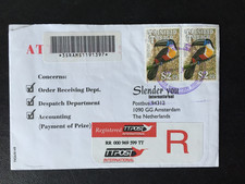 TRINIDAD & TOBAGO 2001 (1990) $2.25 x 2 (SG793) ON REG`D COVER TO NETHERLANDS