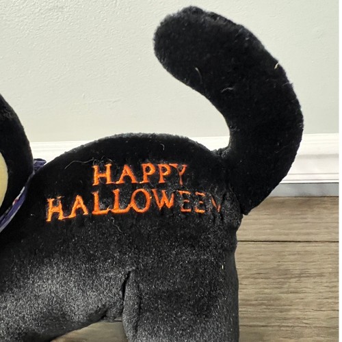 Fiesta Happy Halloween Black Cat with Neck Scarf Plush - Picture 4 of 6
