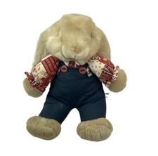 "Mono de peluche vintage America Wego conejito conejo 15"" pañuelo rojo"