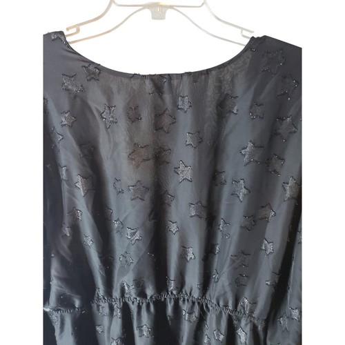 Torrid Black Stars Babydoll Wrap Blouse, 3X - Picture 4 of 6