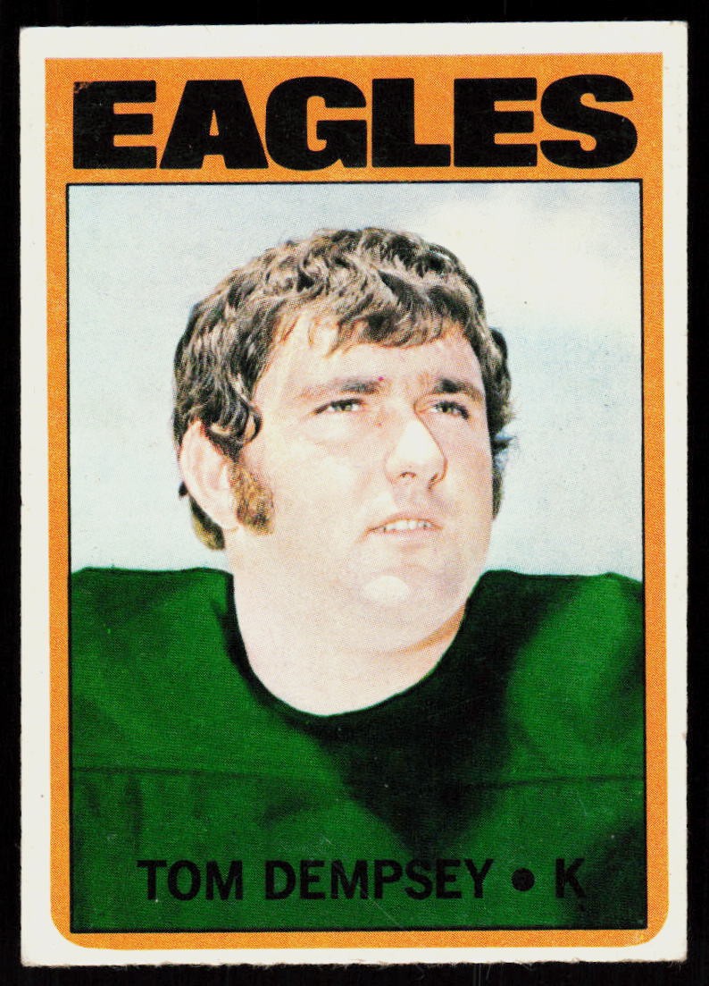 1972 Topps Tom Dempsey #175 FOOTBALL CARD Philadelphia Eagles