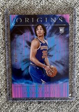 2024-25 Panini Origins Pink Neon Stripes /49 Pacome Dadiet #85 Rookie RC Knicks