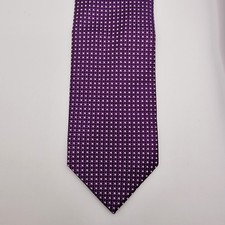 ETON Herren Seidenkrawatte Lila Pflaume Geometrisch Hergestellt in England Luxus Hochzeit Designer