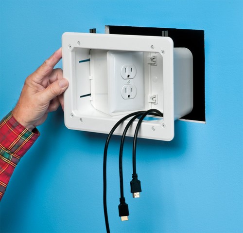 Arlington TVB712BK-1 abgewinkelte Box Wand Kabelsatz, vorverdrahtete TV-Brücke, 1er-Pack - Bild 4 von 4