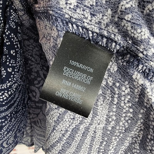 Torrid Navy Animal Print Crinkle Gauze Babydoll Top Size 2 2X 18-20 NWT - Picture 6 of 9