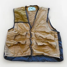 Vtg Duck Bay Bird Hunting Vest Mens M Canvas Game Shell Pockets Shooting 90s