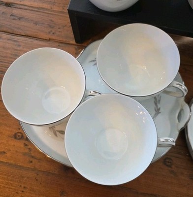 Noritake China “Graywood” 6041 Tea & Snack Set for 6 Japan