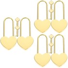  6 Sets Herzform Schloss Paar Liebesschloss Diary Lock Travel Koffer Gepäck