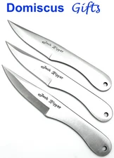 6 1/2" NEW! 3 Pc AEROBLADES Silver JACK Ripper THROWING KNIVES Throw Knife Set