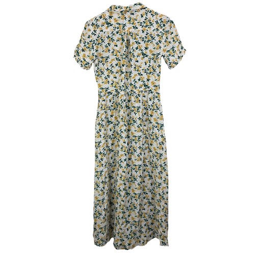 Urban Outfitters Mila Midi Shirt Dress Womens S Small Yellow Floral - Picture 7 of 9