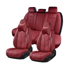 Car Seat Covers Full Set, Front and Rear Seat Covers for Cars, Leatherette Au...