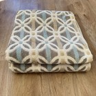 2 Bella Lux PAIGE DROP Flowers Gray Taupe White Blue Hand Towels Reversible