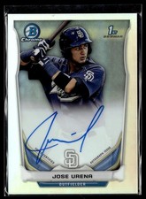 2014 BOWMAN CHROME REFRACTOR /500 1ST PROSPECT AUTO JOSE URENA PADRES