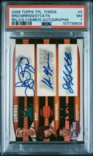 2006 Topps Triple Threads Bird/Morrison/Stockton Relics Combos Auto PSA 7 POP 1