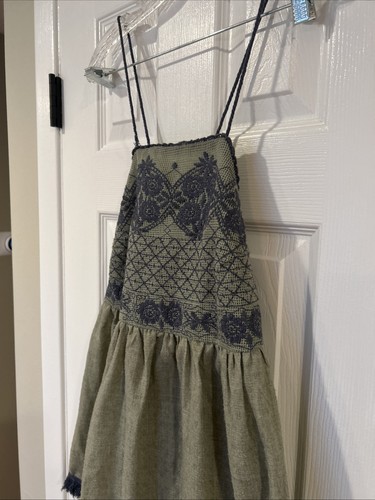 Y2K Babydoll Top Women Embroidered Boho Fairy Festival VTG Med-LG - Picture 5 of 9