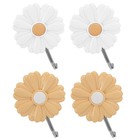  4pcs dekorative Wandhaken Wandhänger Daisy Form Wandbügel Cartoon Wandhaken
