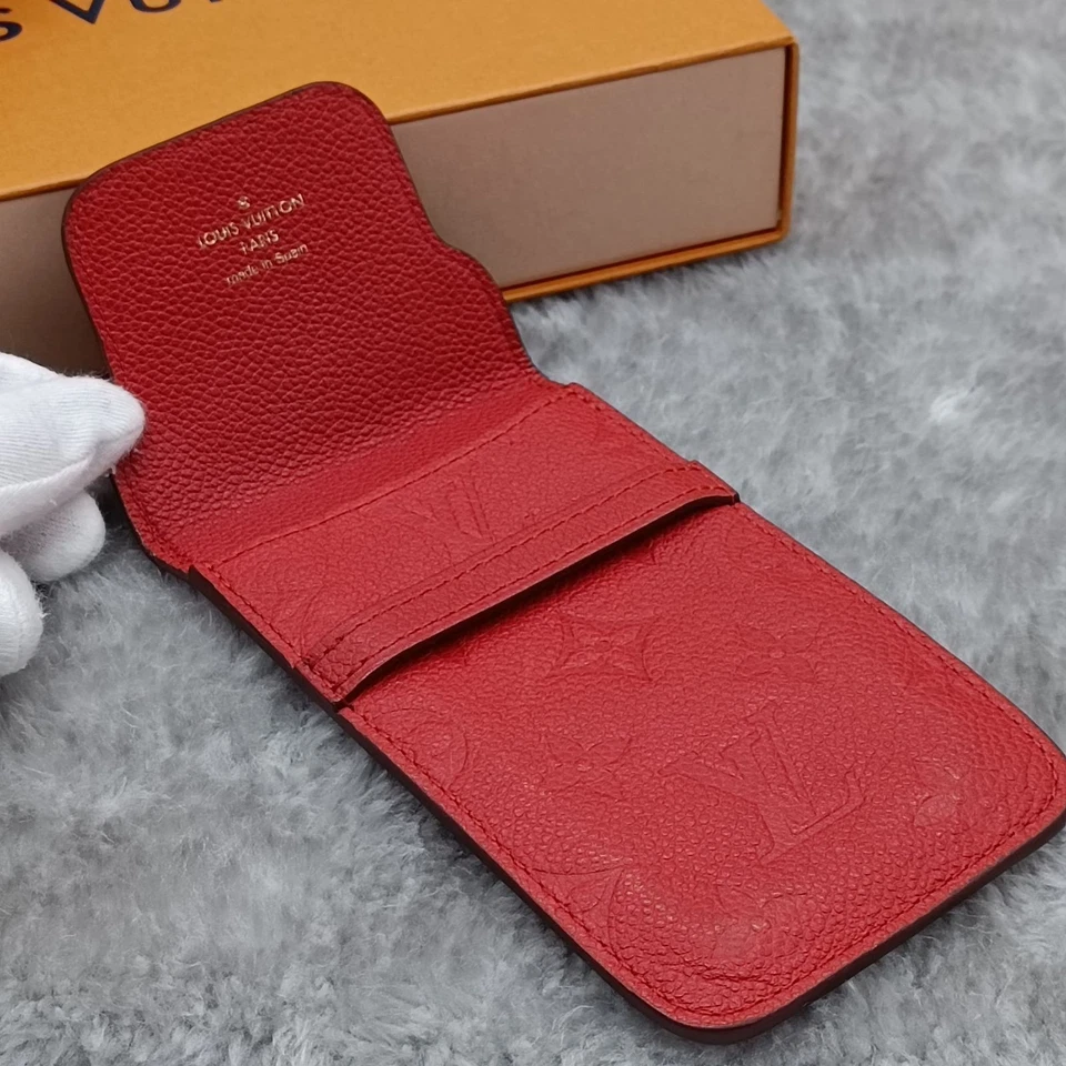 Louis Vuitton Empreinte Soft Smartphone Case Origan Red M60376 CA2152 Rare YK621 - Image 4 of 4