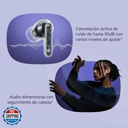 Xiaomi Redmi Buds 6 Pro, Audio Real, Audio Hi-Res con Dual D coaxial Foto 3 de 4