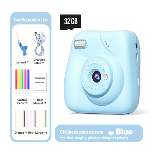 9IMOD 2.0IPS Instant Print Camera 10X Zoom 1080P Video Time Lapse with 32GB Card - Picture 21 of 24