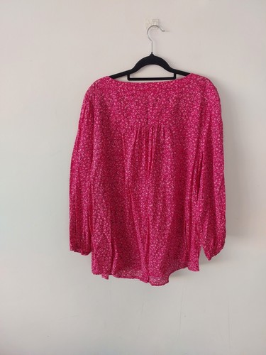 Regatta Pink Tunic Size 18 Floral 3/4 Sleeves Cotton Modal Shirt Top - Picture 4 of 7