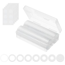 Coin Snap Holder 100pcs Coin Case Round Fit 19/20/22.25/25/27/30/38.5/41mm White