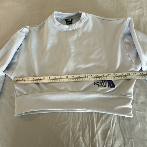 The North Face Cropped Pullover Sweatshirt XS Light Blue - Picture 6 of 14