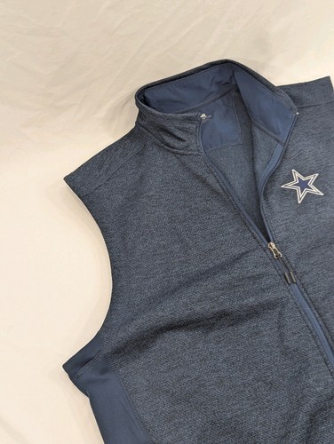 NFL Apparel Dallas Cowboys Navy Blue Antigua Men's Sweat Vest Big XXL Excellent - Picture 2 of 8