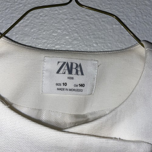 CHILDREN Zara Girls White Blazer Soft Collection Outerwear Size 10 Cotton - Picture 8 of 13